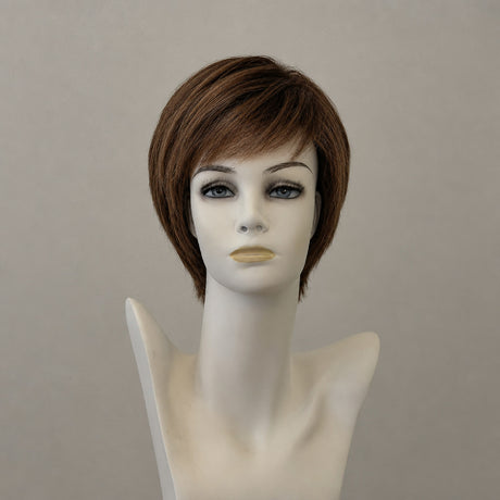 Braune Kurze Bob-Perücke Lacefront mit Seitenscheitel