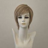 Kurze Perücke, hellbraun mit Highlights, Lace Front