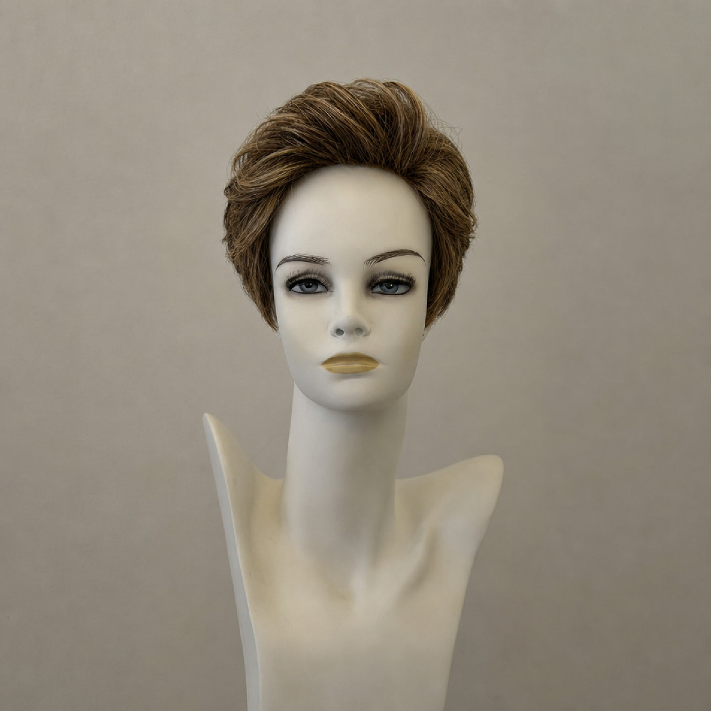 Lange, wellige Perücke in Kupferrot-Blond mit Lace-Front