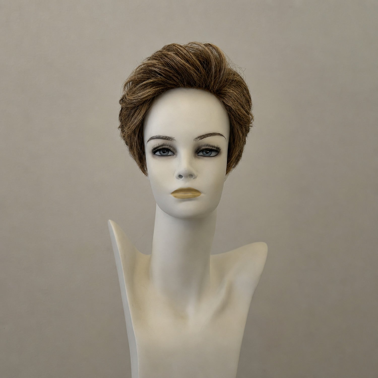 Lange, wellige Perücke in Kupferrot-Blond mit Lace-Front