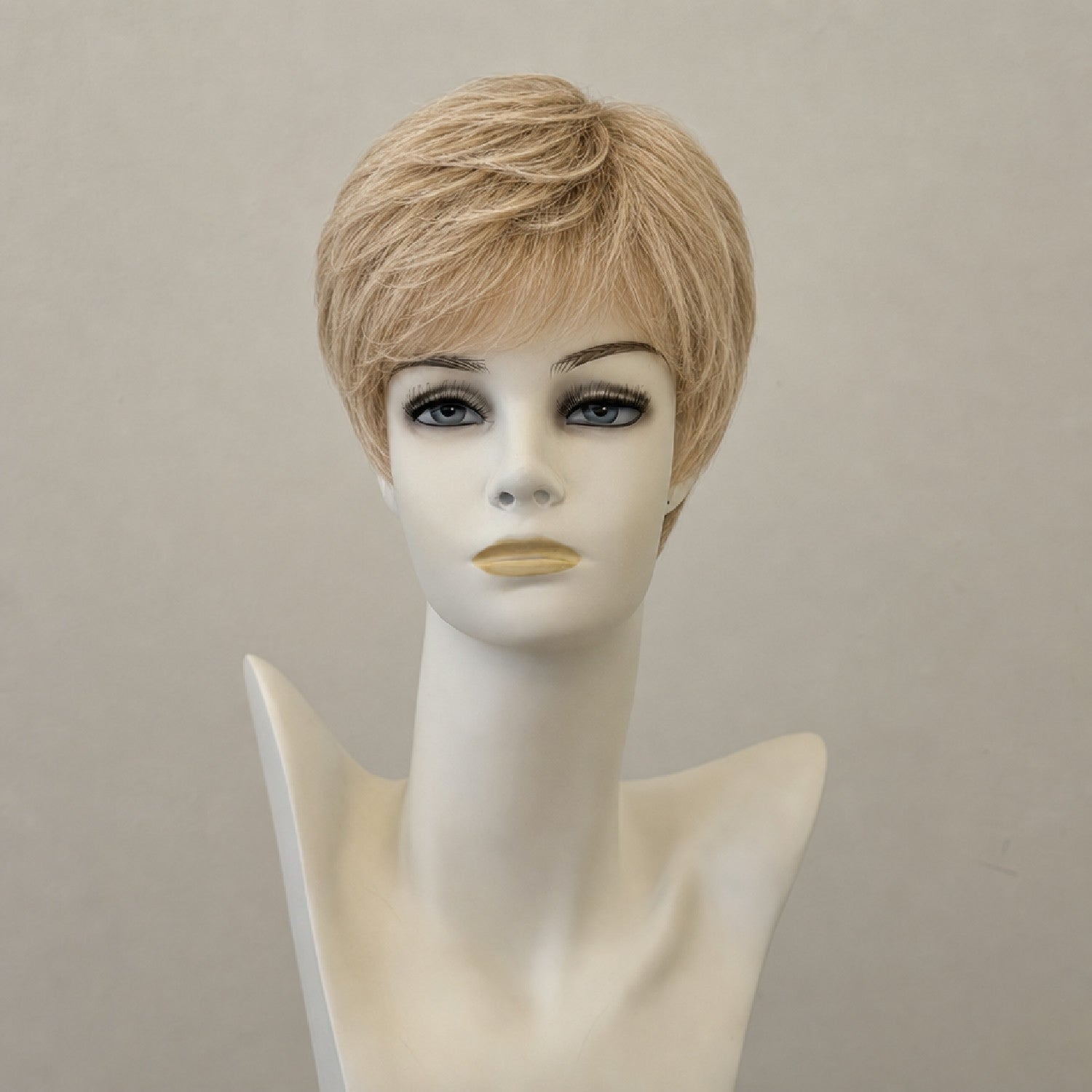 Lange, wellige Blond-Perücke mit Monofilament-Spitze