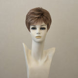 Lange, gewellte Perücke in Honigbraun mit Highlights, Lace Front