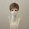 Lange, gewellte Perücke in Honigbraun mit Highlights, Lace Front