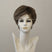 Dunkelbraune Perücke Castello mono, mittellang.