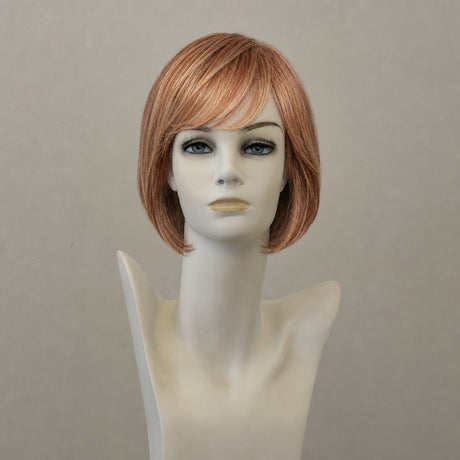 Perücke Catwalk, hellbraun braun blond mit blonder Strähne, schulterlang, Monofilament Lace