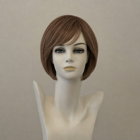Perücke Catwalk A Light Mono Lace Large, schulterlang, braun mit blonden Highlights