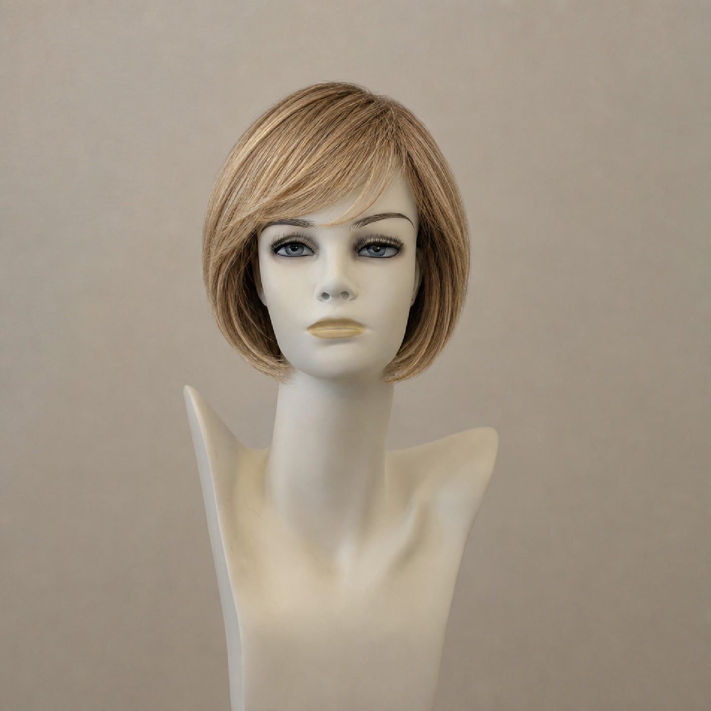 Lange Perücke in Honigblond mit Ombre-Effekt, Lace Front