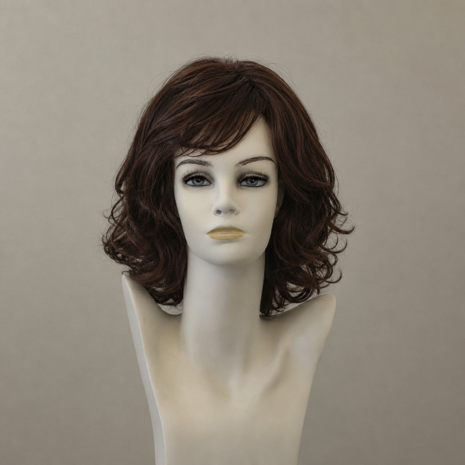 Blonde schulterlange Lockenperücke im Bob-Stil