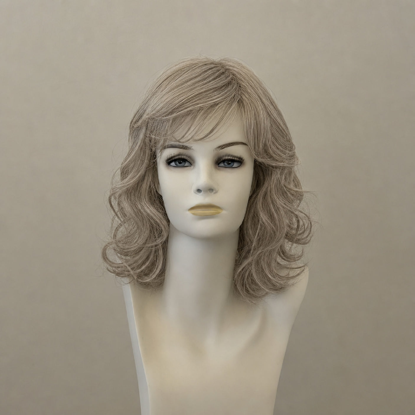 Lange, wellige Blondine Perücke mit Lace Front