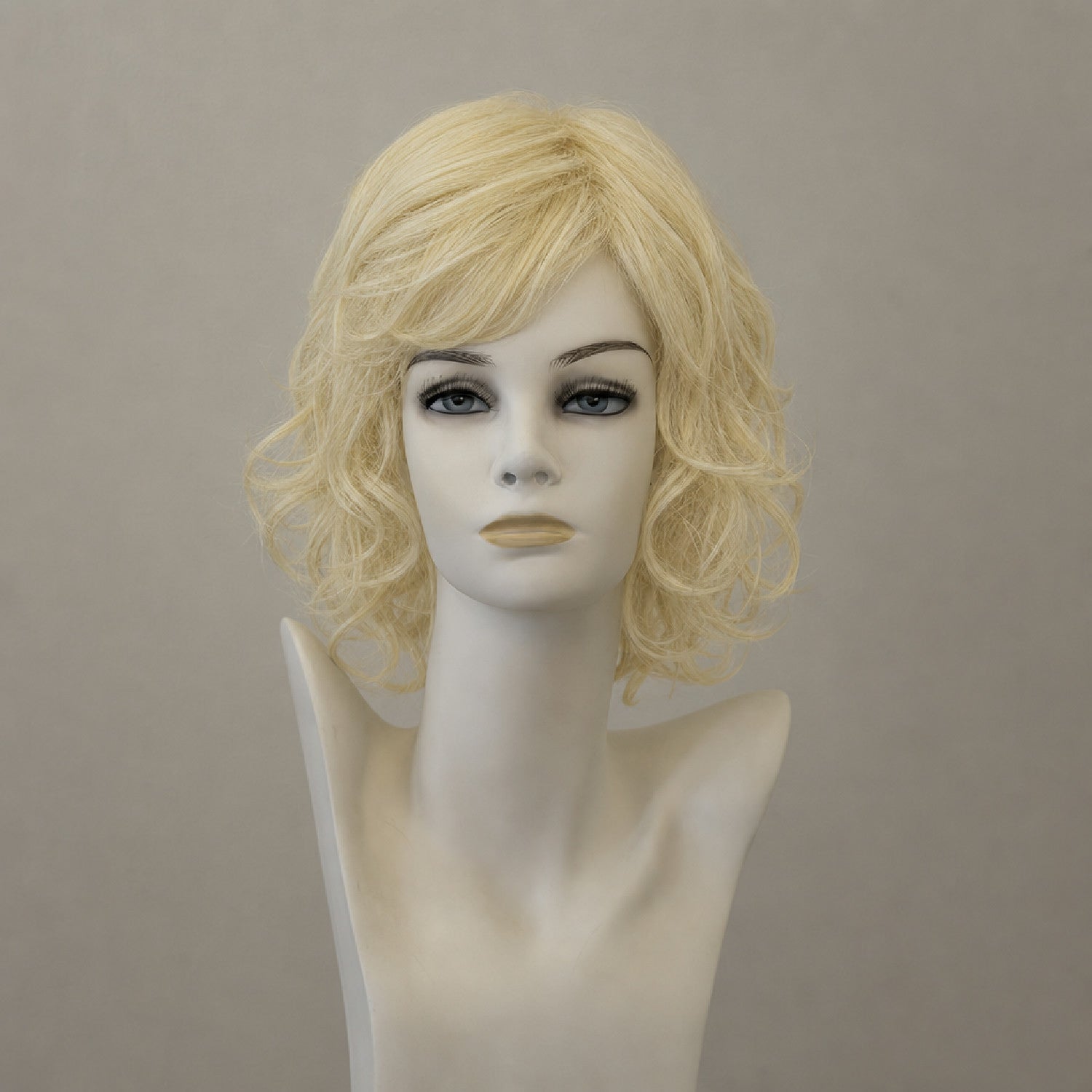 Perücke L22 Celebrity Mono Lace dunkelblond schulterlang mit Pony