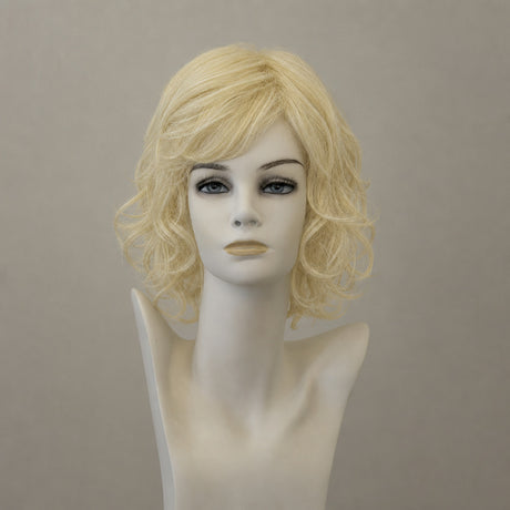 Perücke L22 Celebrity Mono Lace dunkelblond schulterlang mit Pony