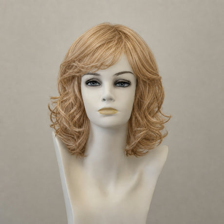 Perücke Celebrity R14/88+8 blond naturfarben gesträhnt lang lockig