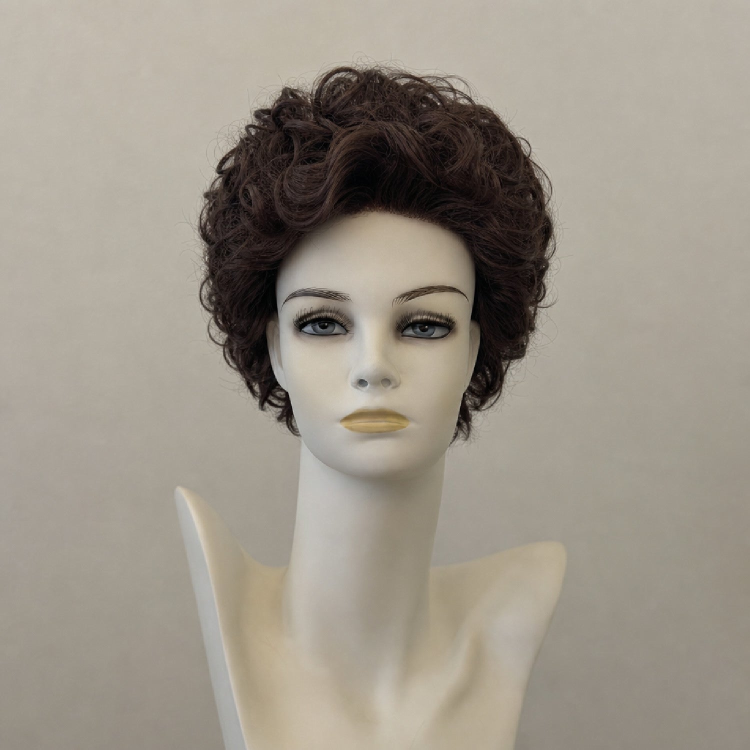 Perücke Celina Lace Dark Chocolate: schulterlang, glatt, dunkles Braun