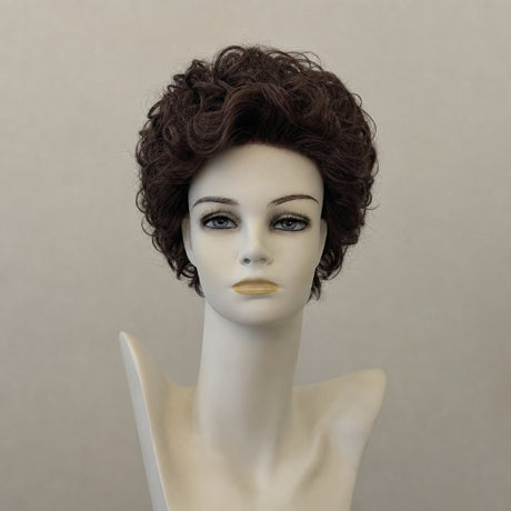 Perücke Celina Lace Dark Chocolate: schulterlang, glatt, dunkles Braun