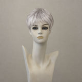 Cella Mono ash grey mix Echthaarperücke, schulterlang, stufig geschnitten