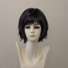 Schwarze Perücke, glatt, mittellang, Ebony Black
