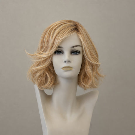 Kurze blonde Bob-Perücke mit Highlights