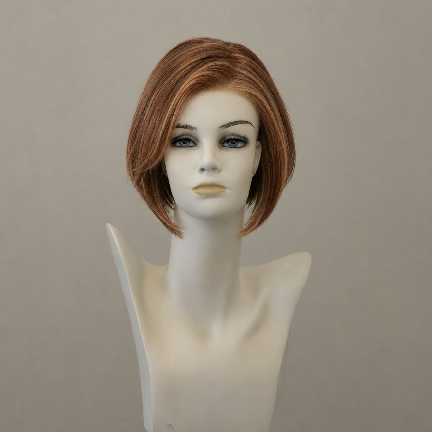 Kurze, wellig-blonde Perücke mit Monofilament-Spitze