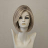 Glänzende, schulterlange Perücke in Naturschwarz, Monofilament Lace Front