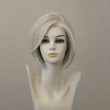 Kurze blonde Perücke Kunsthaar mit Lace Front, Schneeball-Mix