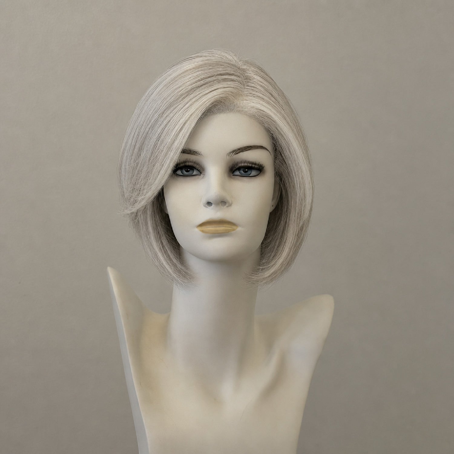 Kurze blonde Perücke Kunsthaar mit Lace Front, Schneeball-Mix