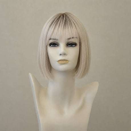 Perücke Cleo Snow Mix: lange, gerade blonde Strähnen mit weißem Akzent