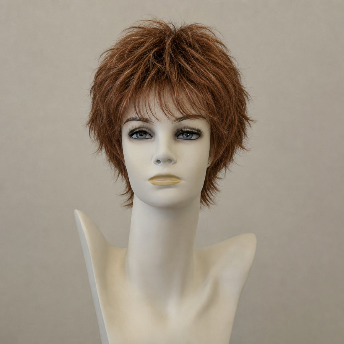 Kurze Perücke cinnamon rooted, gewellt, natürlicher Look