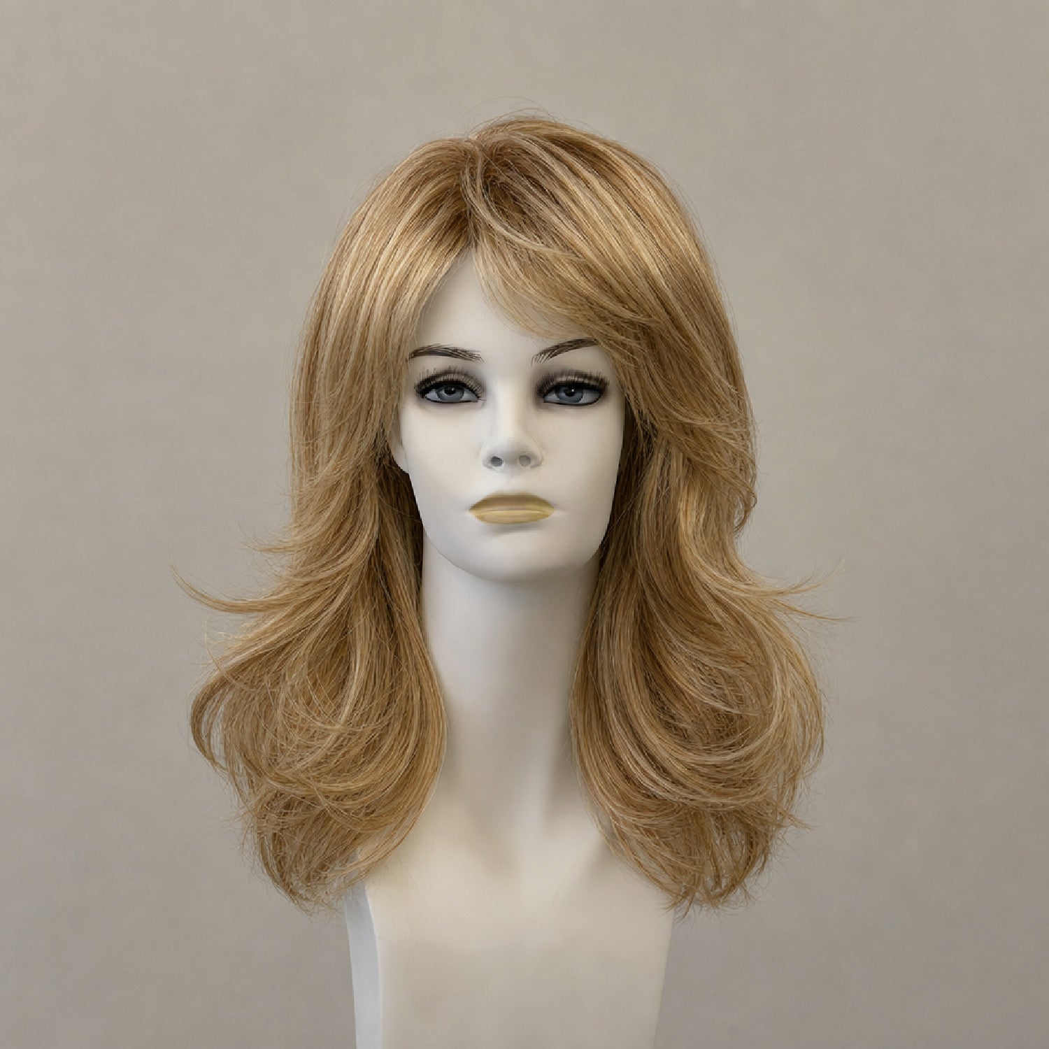 Kurze blonde schulterlange Wellenperücke Cloe Mono
