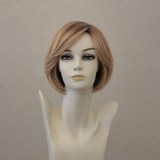 Dunkelblonde Ombre Perücke mit Wurzeln, mittellang, wellig, Kunsthaar.