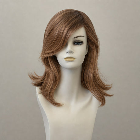 Kurze Como Mono Lace Perücke in Blond-Braun-Rot-Mix