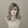 Kurze Perücke Como Mono Lace, Salt & Pepper, mittellange Locken