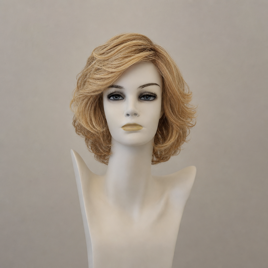 Braune schulterlange Perücke mit Lace Front im Stil Cosmo Brigitte