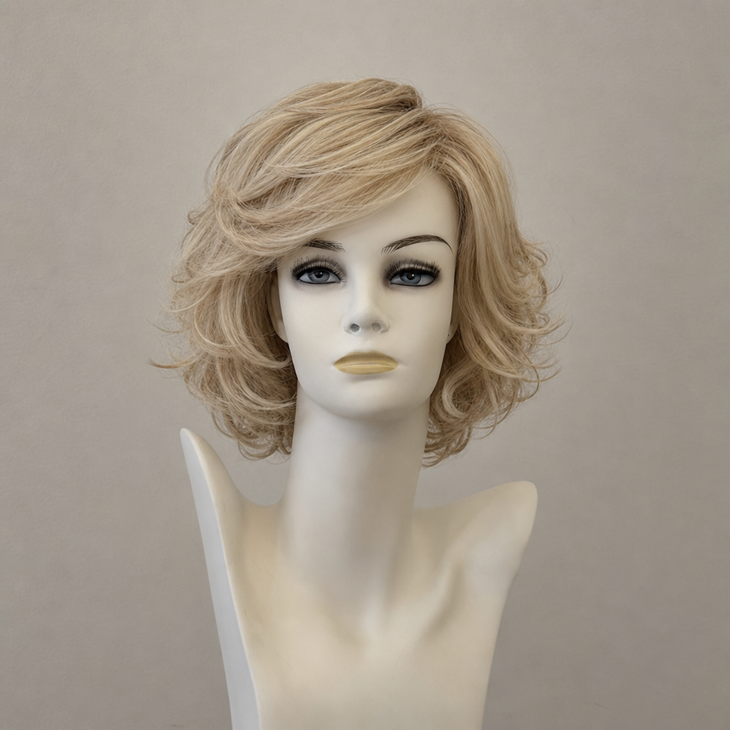 Cosmo Brigitte Mono Lace Perücke, braun mit hellen Strähnen, lang