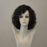 Kurze schwarze Lockenperücke "Curly Hair 2