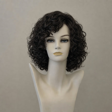 Kurze schwarze Lockenperücke "Curly Hair 2