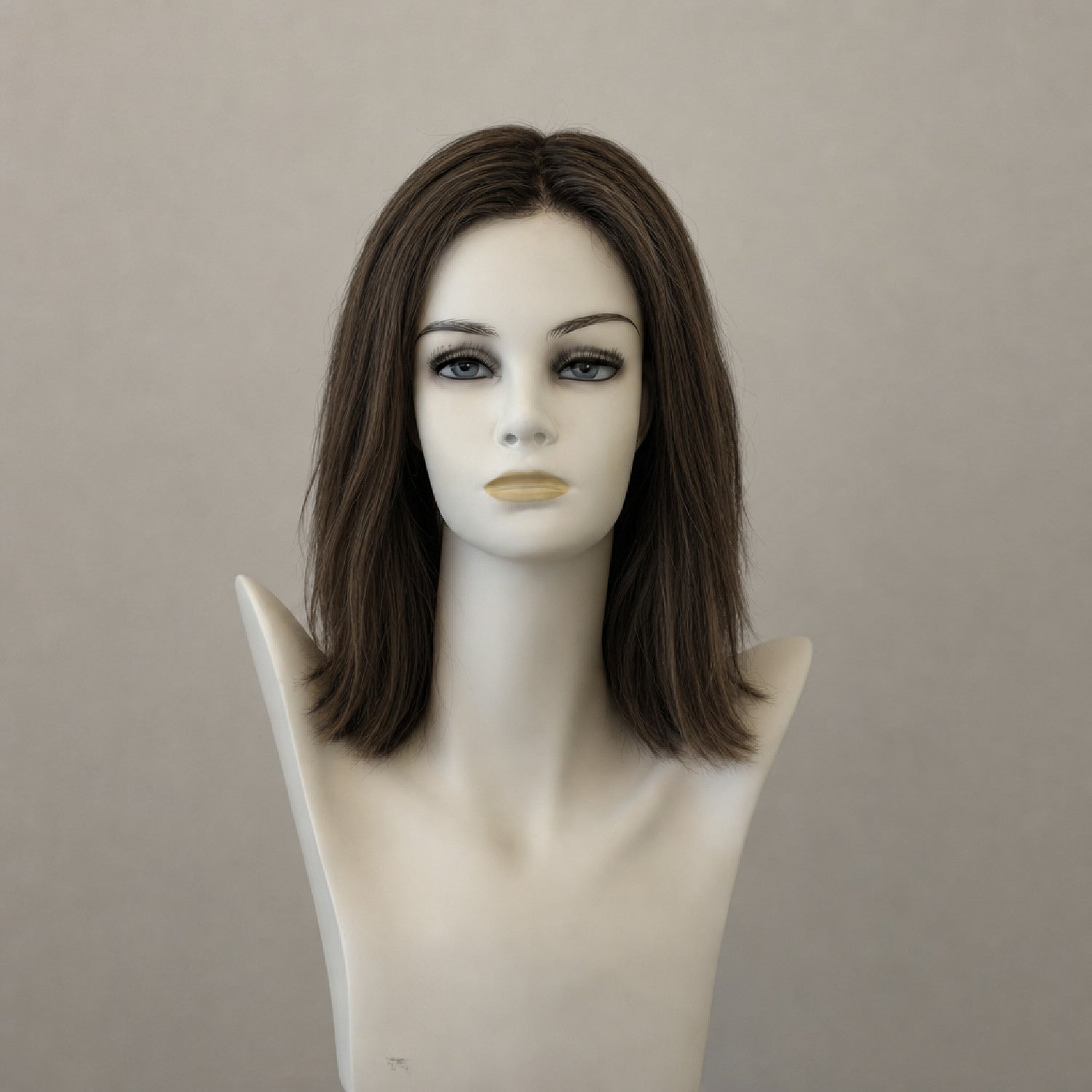 Lange Perücke Long Hair 1 in dunklem Mocca mit natürlichen Wellen