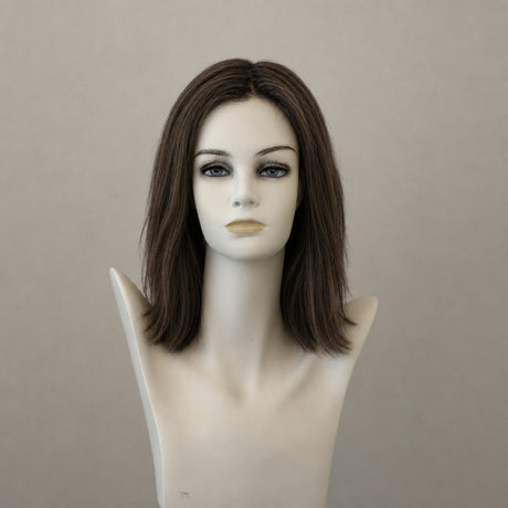 Lange Perücke Long Hair 1 in dunklem Mocca mit natürlichen Wellen