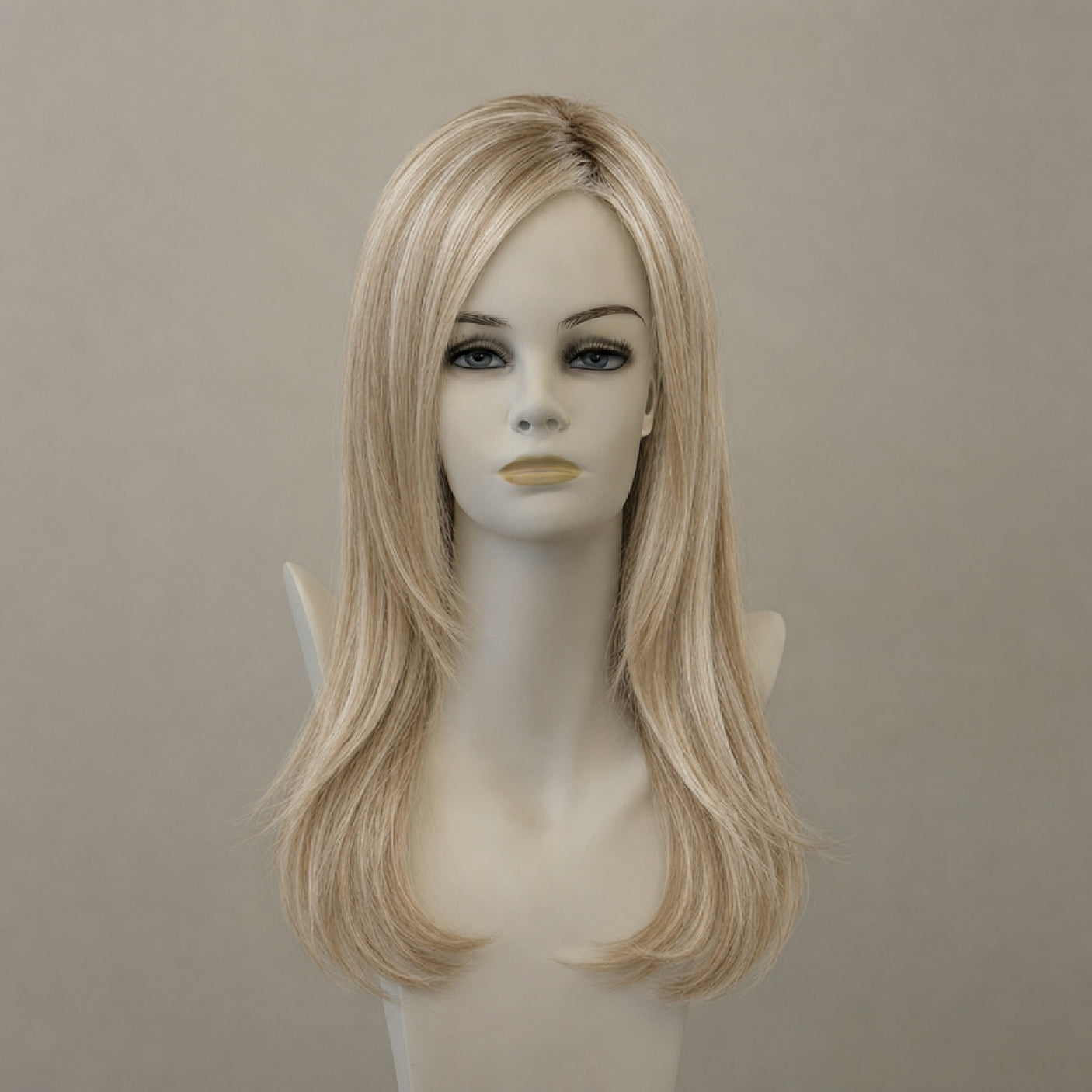 Lange Perücke, schwedisch-blondes Wurzel-Finish
