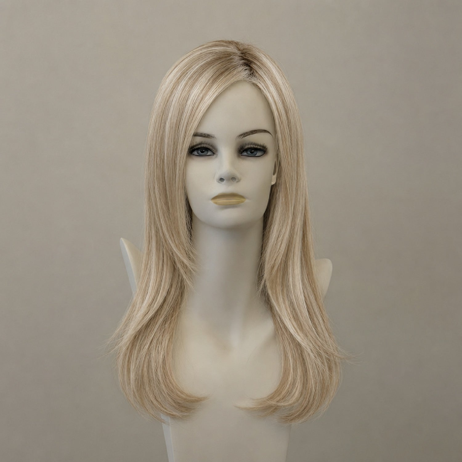 Lange Perücke, schwedisch-blondes Wurzel-Finish