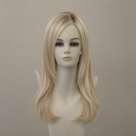 Lange Perücke, schwedisch-blondes Wurzel-Finish