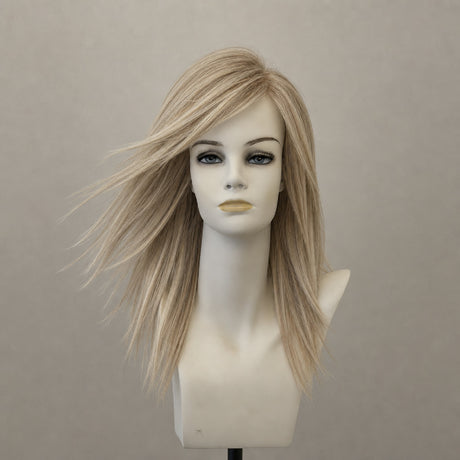 Lange Perücke sandblond mit Ansatz, Long Hair 2