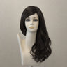 Lange schwarze Perücke mit braunen Highlights, Ombre-Look