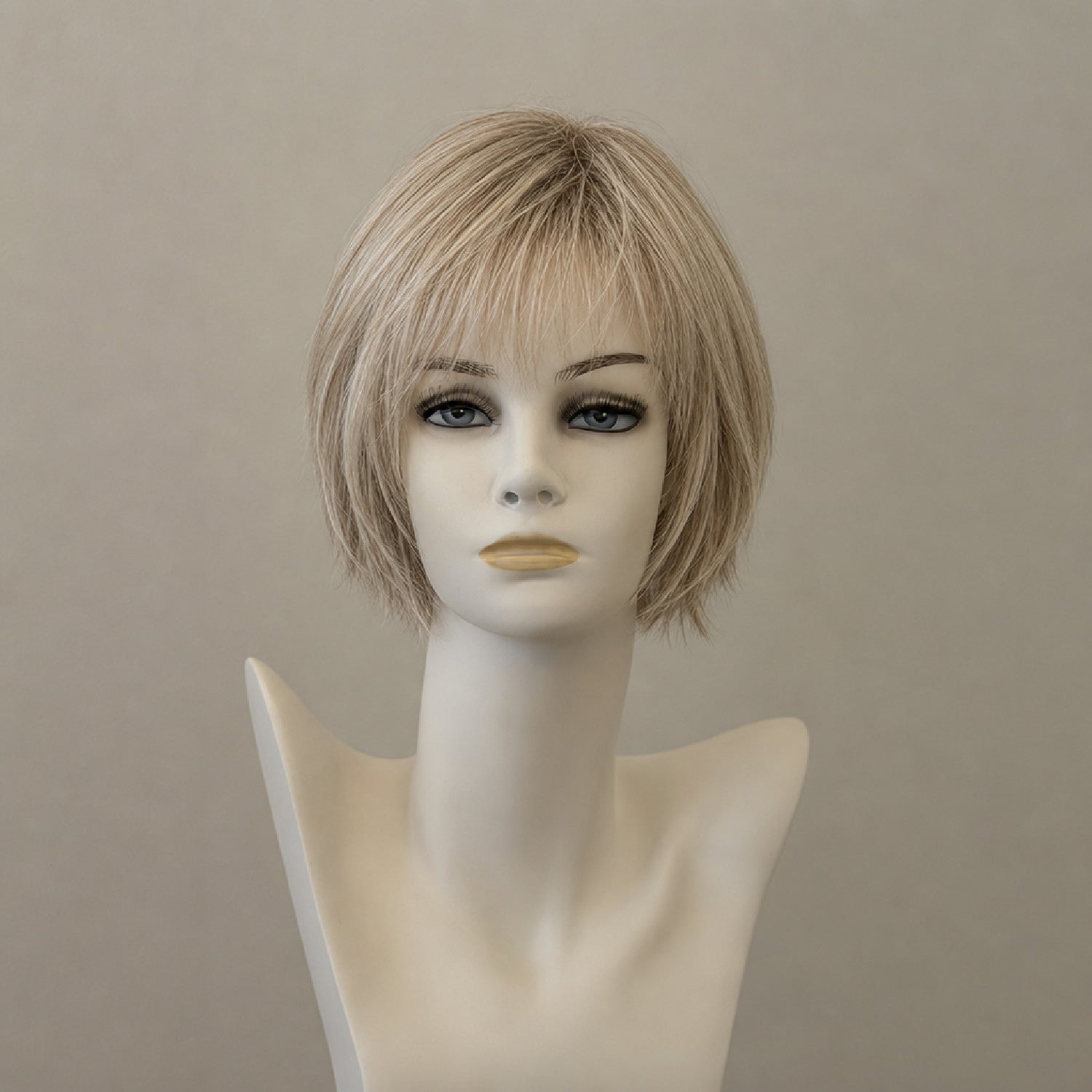 Perücke Page Haare, perlblond mit dunklem Ansatz