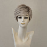 Blonde schulterlange Page-Perücke mit geradem Haar