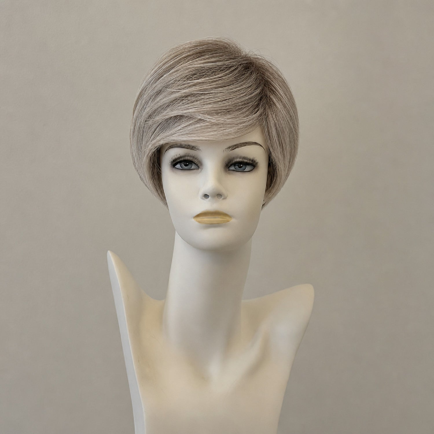 Blonde schulterlange Page-Perücke mit geradem Haar