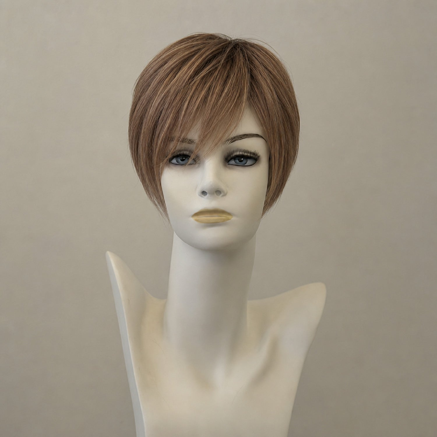 Braune Perücke Page Hair 2, schulterlang, mit Wurzelansatz