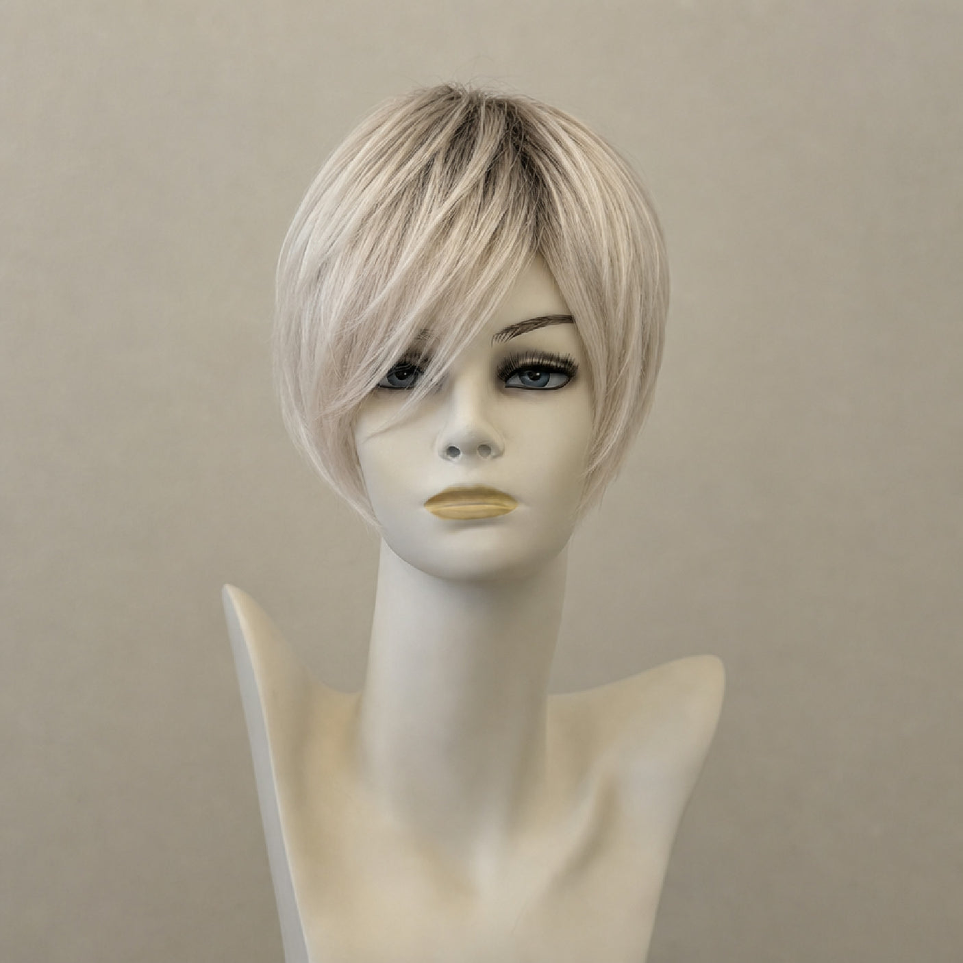 Page Hair 2 Perücke, schulterlang, mit Wurzeln, Metallic Blonde
