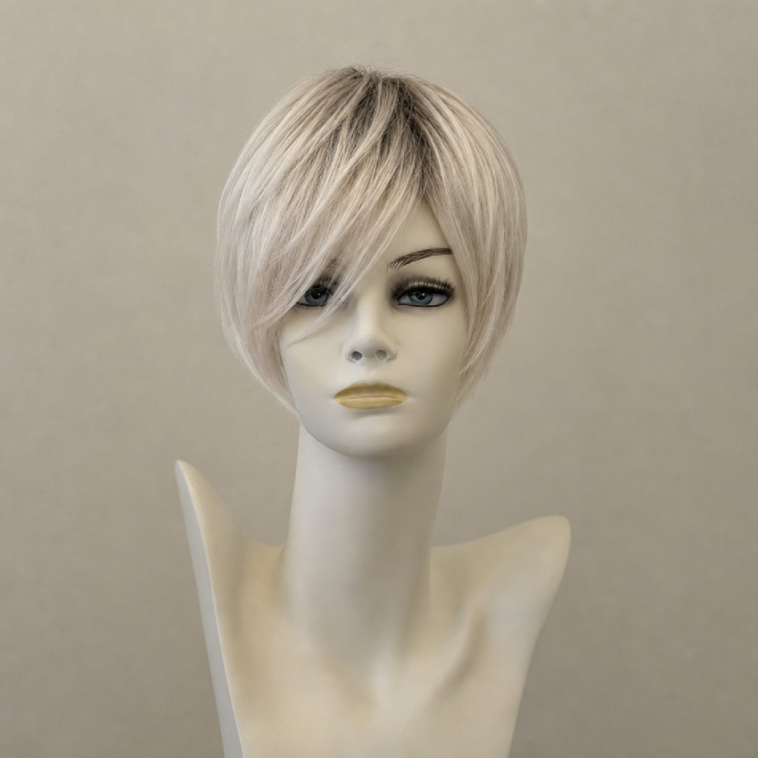 Page Hair 2 Perücke, schulterlang, mit Wurzeln, Metallic Blonde