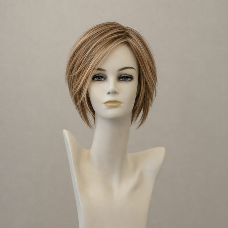 Page Hair 2 Mocca Rooted Perücke: Kurz, gestuft, braun mit dunkleren Wurzeln