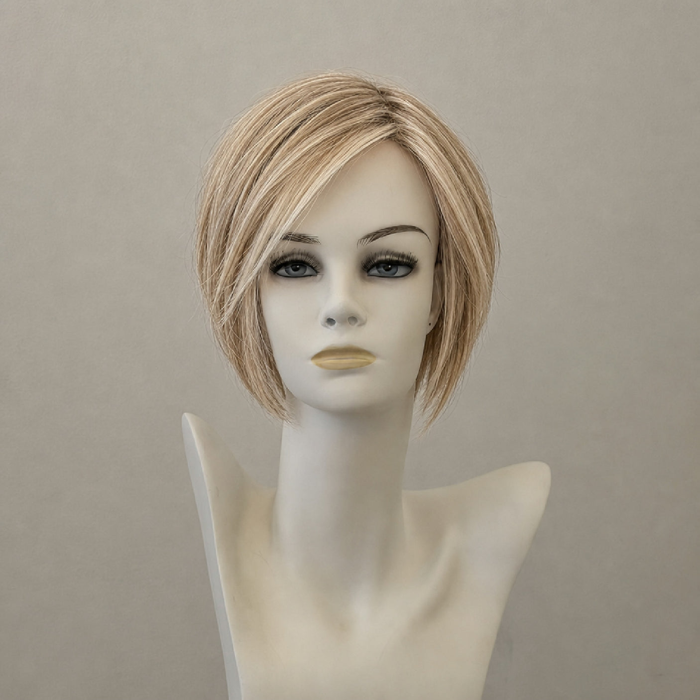 Perücke Page Hair 2, kurz, perlblond mit dunklen Ansätzen